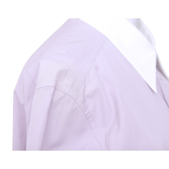 CHANEL Shirt Button Down Long Sleeve Lavender Button Up Collar VINTAGE - Picture 5 of 14